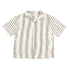 Búho - Camisa de lino a rayas | Crudo