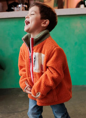 Hola Hossy - Chaqueta Polar con Cremallera | Naranja