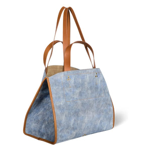 Jérôme Dreyfuss - Bolso de terciopelo Léon M | Azul pálido