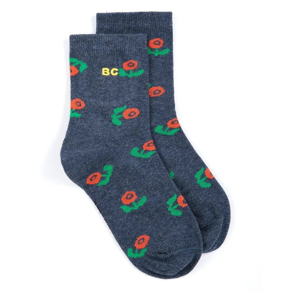 Bobo Choses - Calcetines Flores Algodón Orgánico | Morado