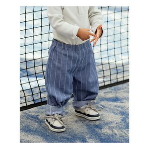 Donsje - Pantalones a rayas Mink | Denim azul