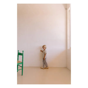 Studio Bohème - Pantalón de algodón orgánico Waffle Cousin Gaze | Azul Grisáceo