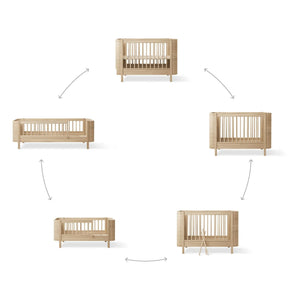 Oliver Furniture - Wood Mini+ Cuna y kit Junior | Roble