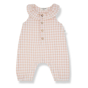 1+ in the family - Egina Vichy Seersucker mono | Beige rosa