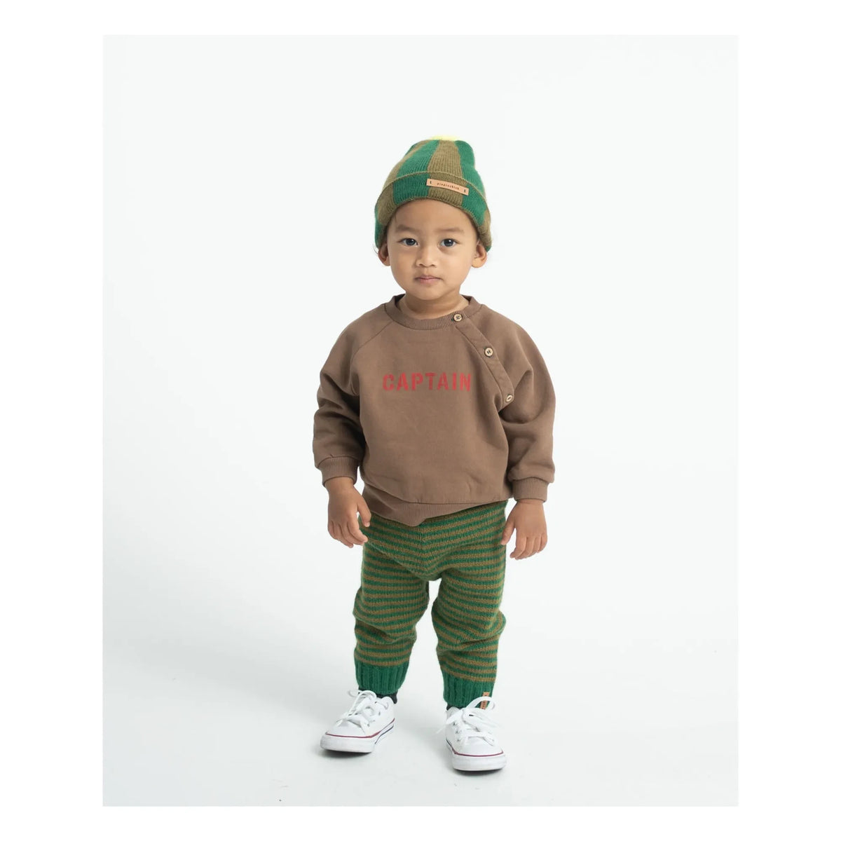 Piupiuchick - Leggings de malla a rayas | Verde
