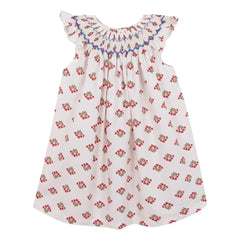 birinit - Monzón Vestido fruncido de algodón orgánico | Blanco