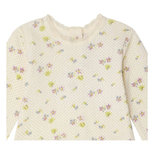 Bonpoint - Conjunto de camiseta y leggings de algodón orgánico con estampado Genna Fleuri | Crudo