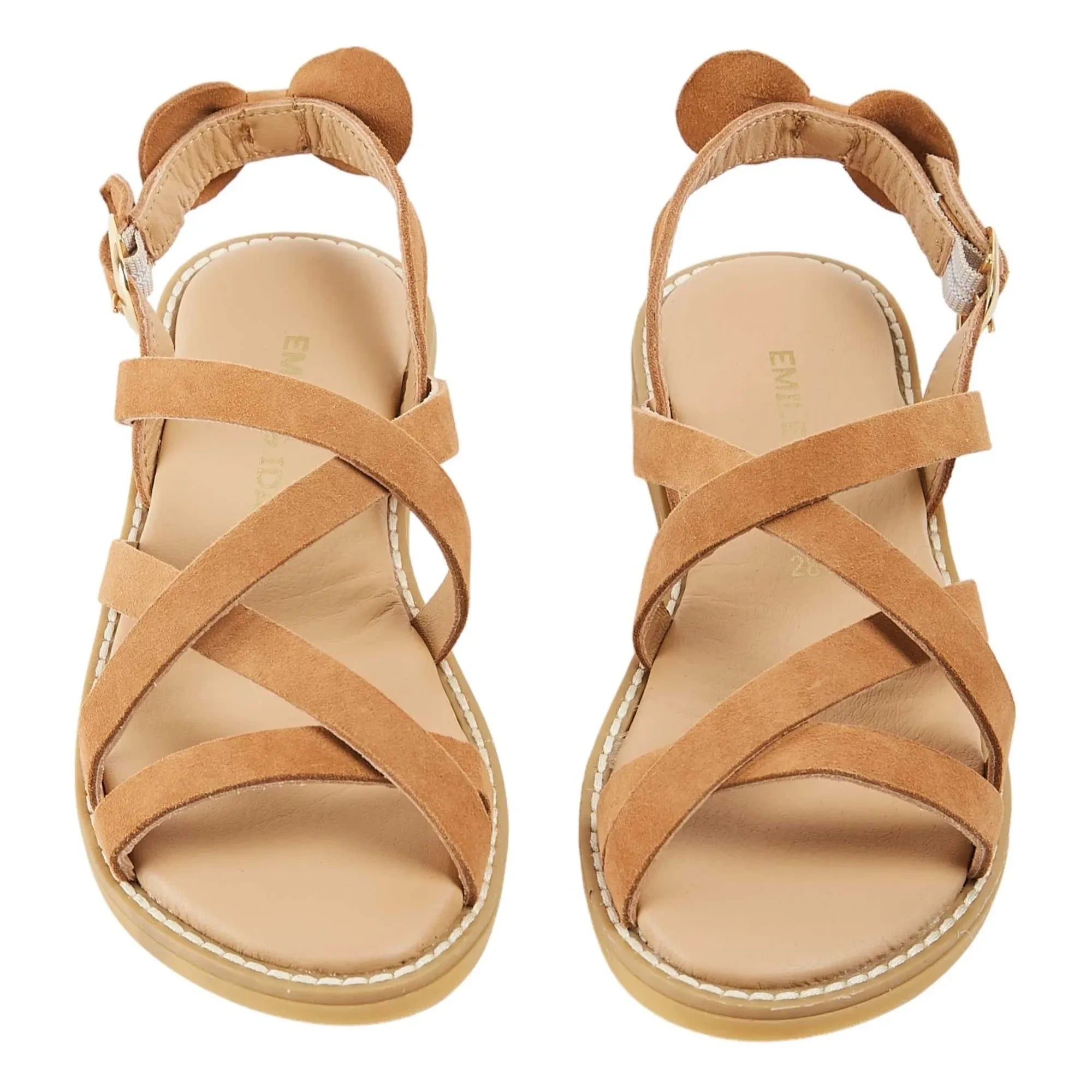 Emile et Ida - Sandalias de piel Croisillon | Camel