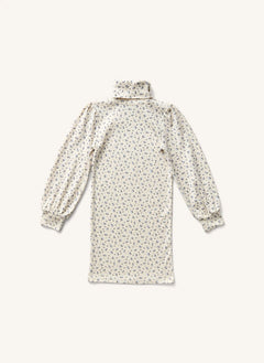 Soor Ploom - Vestido de Cuello Alto con Mangas de Globo | Crudo