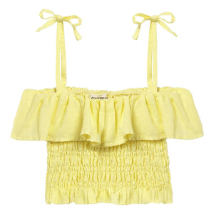 Cozmo - Top de lino Bellis | Amarillo