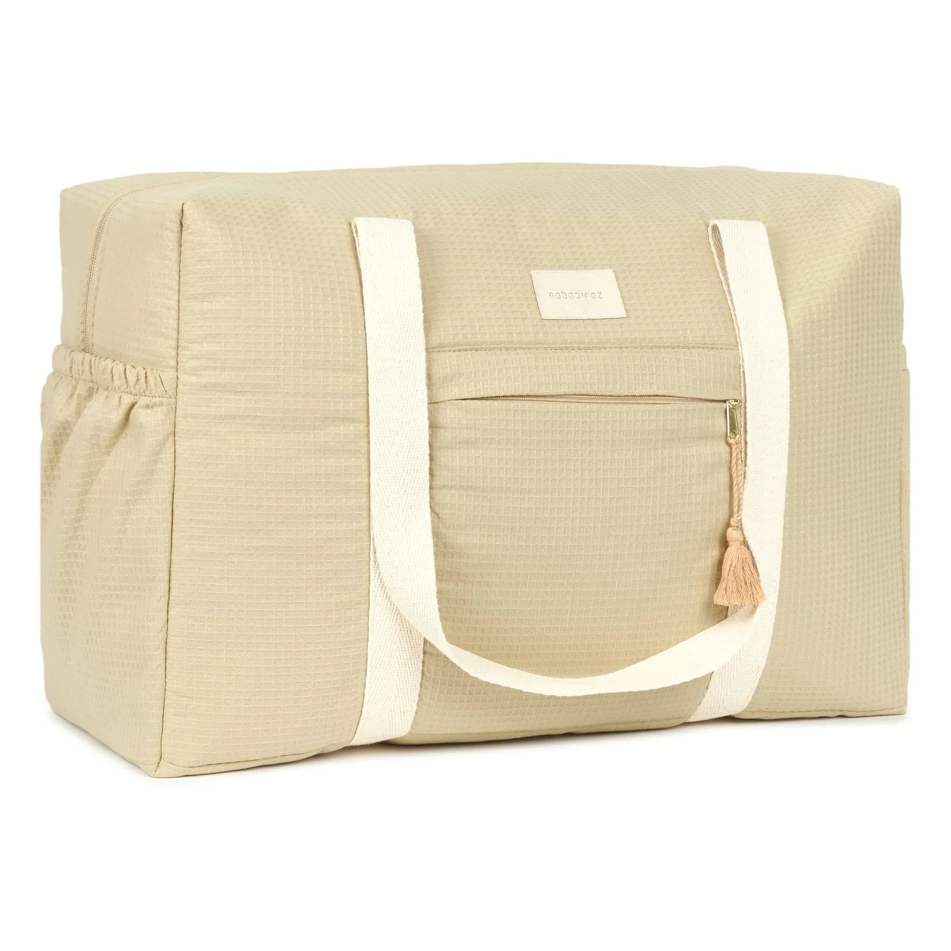 Nobodinoz - Bolso de maternidad impermeable de algodón orgánico Opéra | Salvia