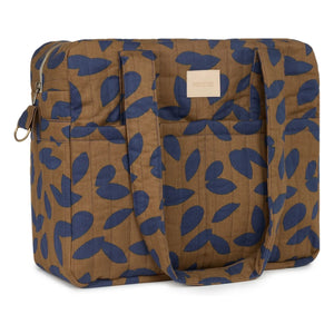 Nobodinoz - Bolso cambiador impermeable Hyde Park Blue Leaves | Azul