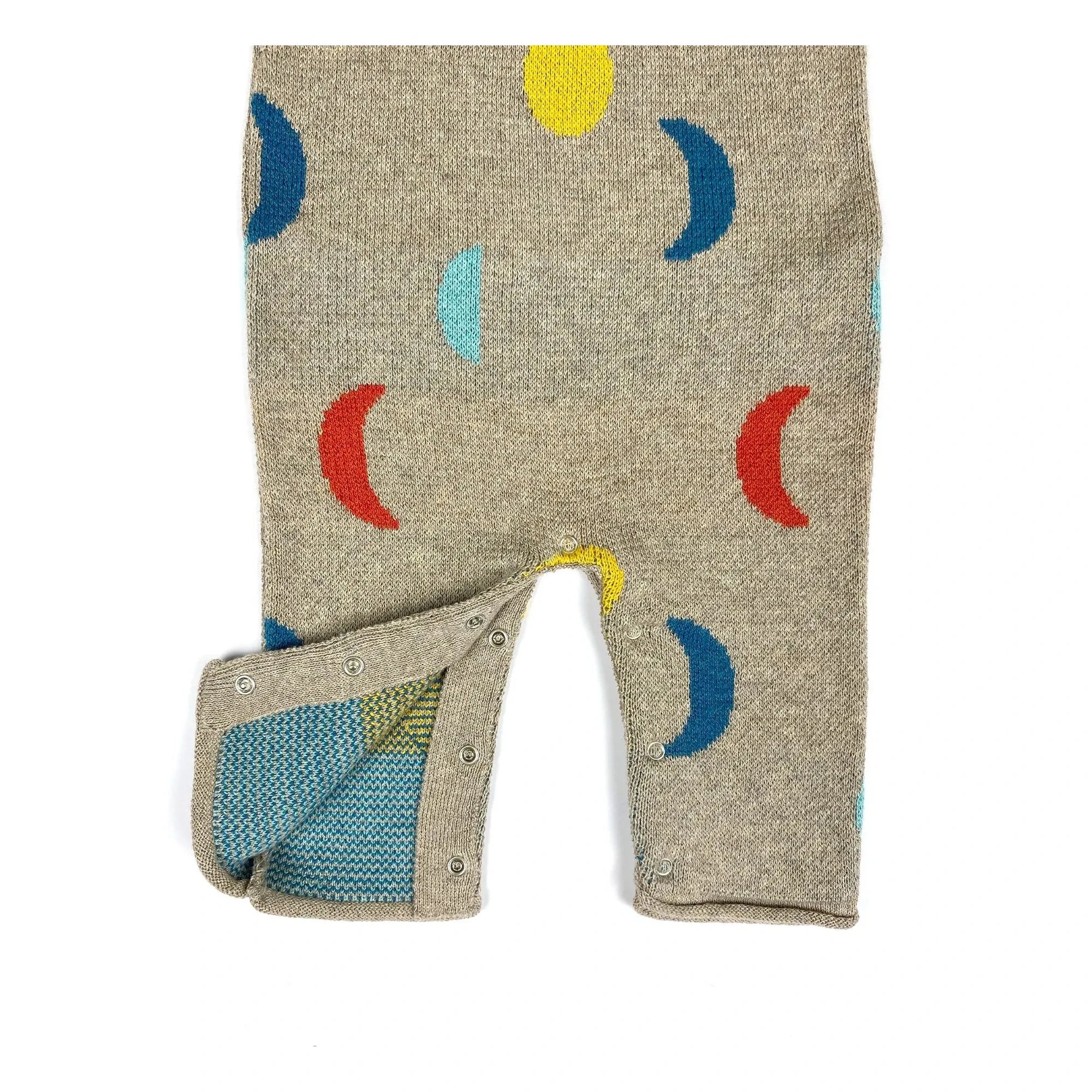 Bayiri - Buzos de algodón orgánico con fases lunares | Beige jaspeado