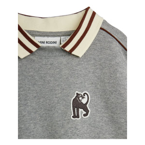 Mini Rodini - Sudadera Panther de algodón orgánico | Gris jaspeado