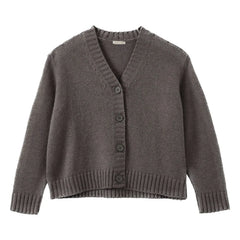 Caramelo - Cárdigan cobrizo | Gris oscuro