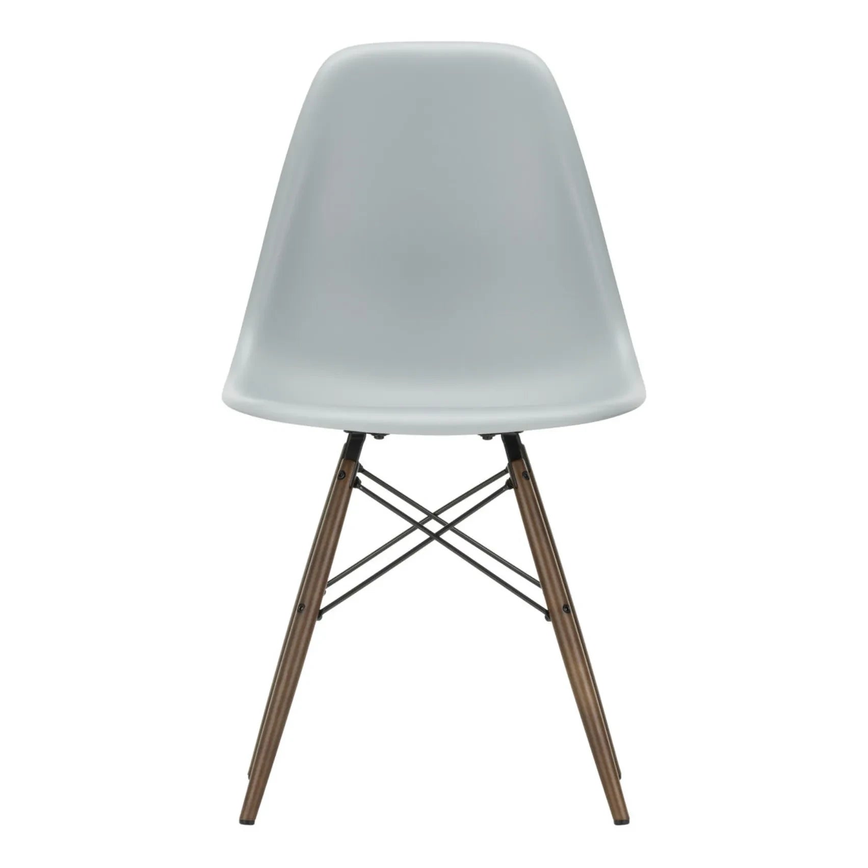 Vitra - Silla DSW de plástico - base de arce - Charles & Ray Eames | Gris claro