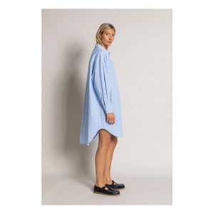 Smallable Woman - Vestido Camisero Rayado Lydie | Azul Claro