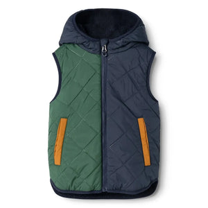Liewood - Diana Chaleco estilo Sherpa, fabricado con fibras recicladas | azul noche