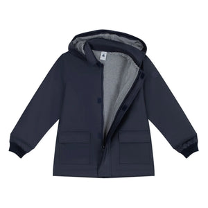 Petit Bateau - Chaqueta impermeable icónica de fibra reciclada | Azul marino