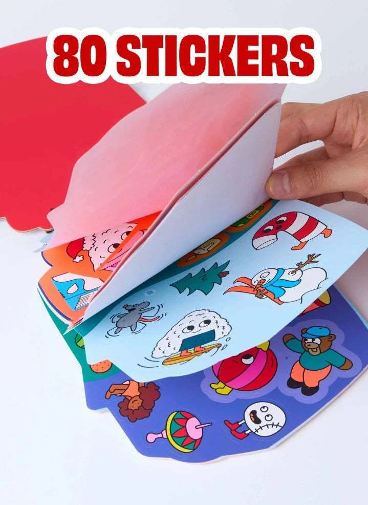 Omy - Libro de actividades navideñas con pegatinas