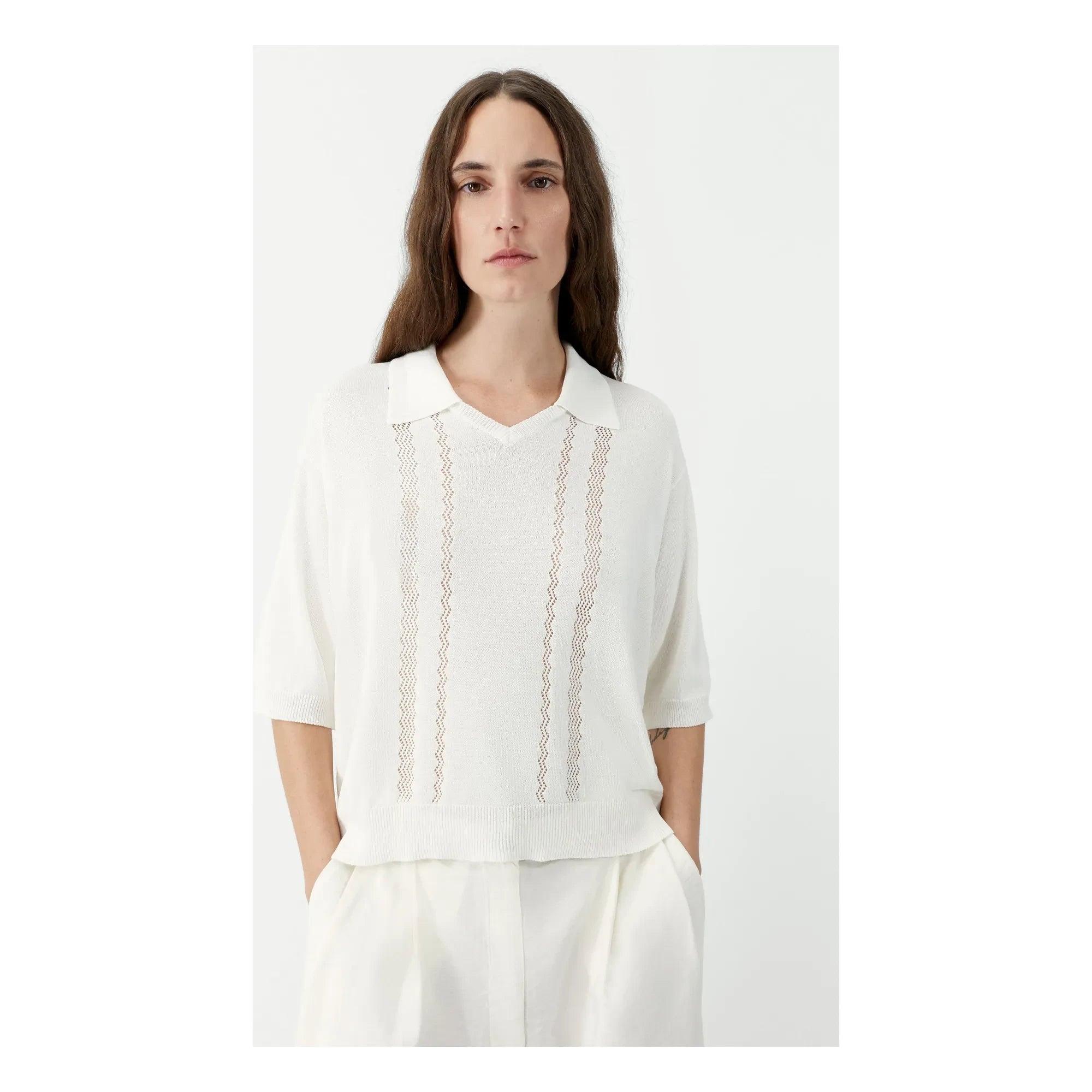 Cordera - Polo de punto | Blanco