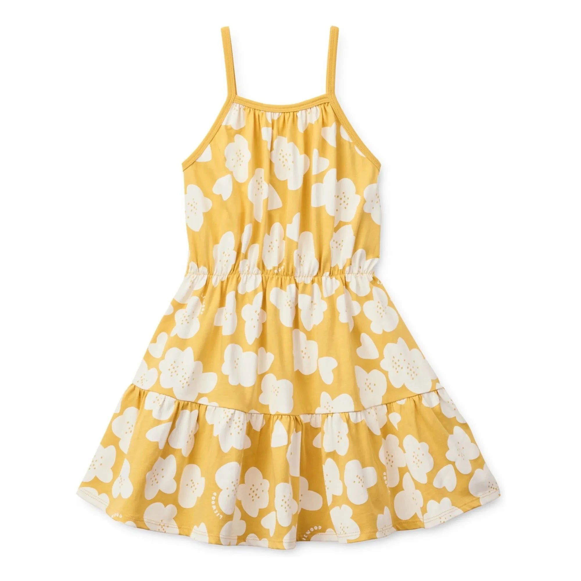 Liewood - Vestido de algodón orgánico Mollie Fleurie | Amarillo