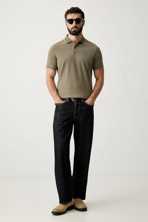 Camiseta de hombre de algodón con cuello Bernard de Barbour