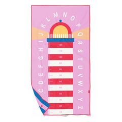 Quut - Toalla de playa de microfibra Phare Cœurs | Rosa