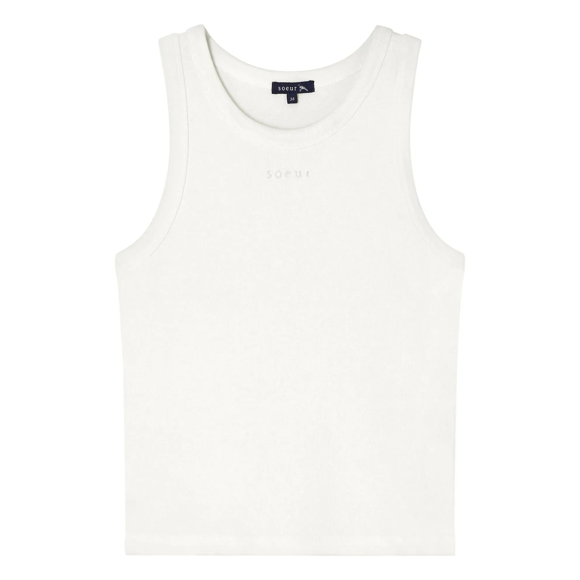 Soeur - Camiseta de tirantes de algodón orgánico Dolly | Blanco