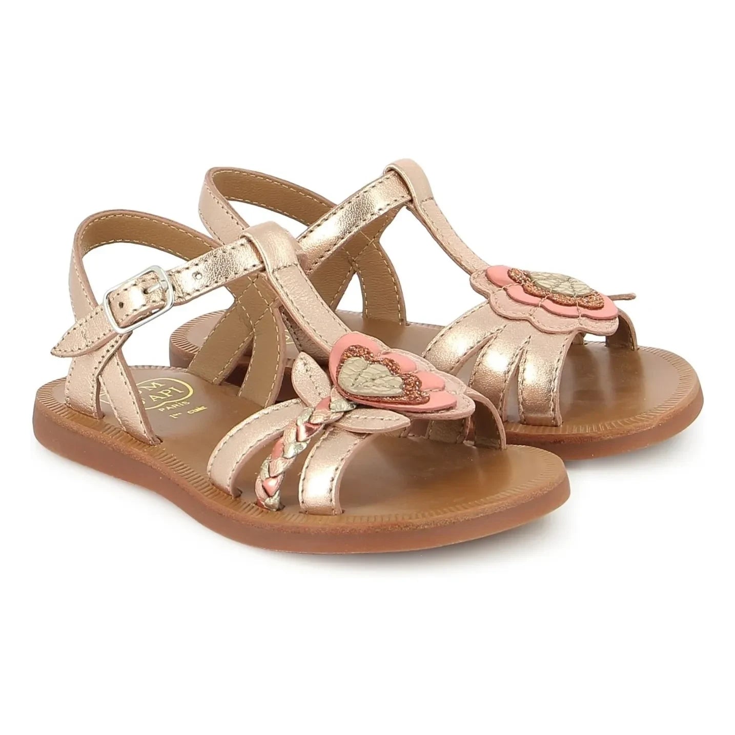 Pom d'Api - Sandalias Plagette Alto Metallic | Cobre