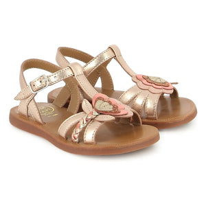 Pom d'Api - Sandalias Plagette Alto Metallic | Cobre
