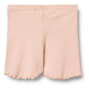 Wheat - Pantalones cortos de algodón orgánico acanalado | Rosa claro