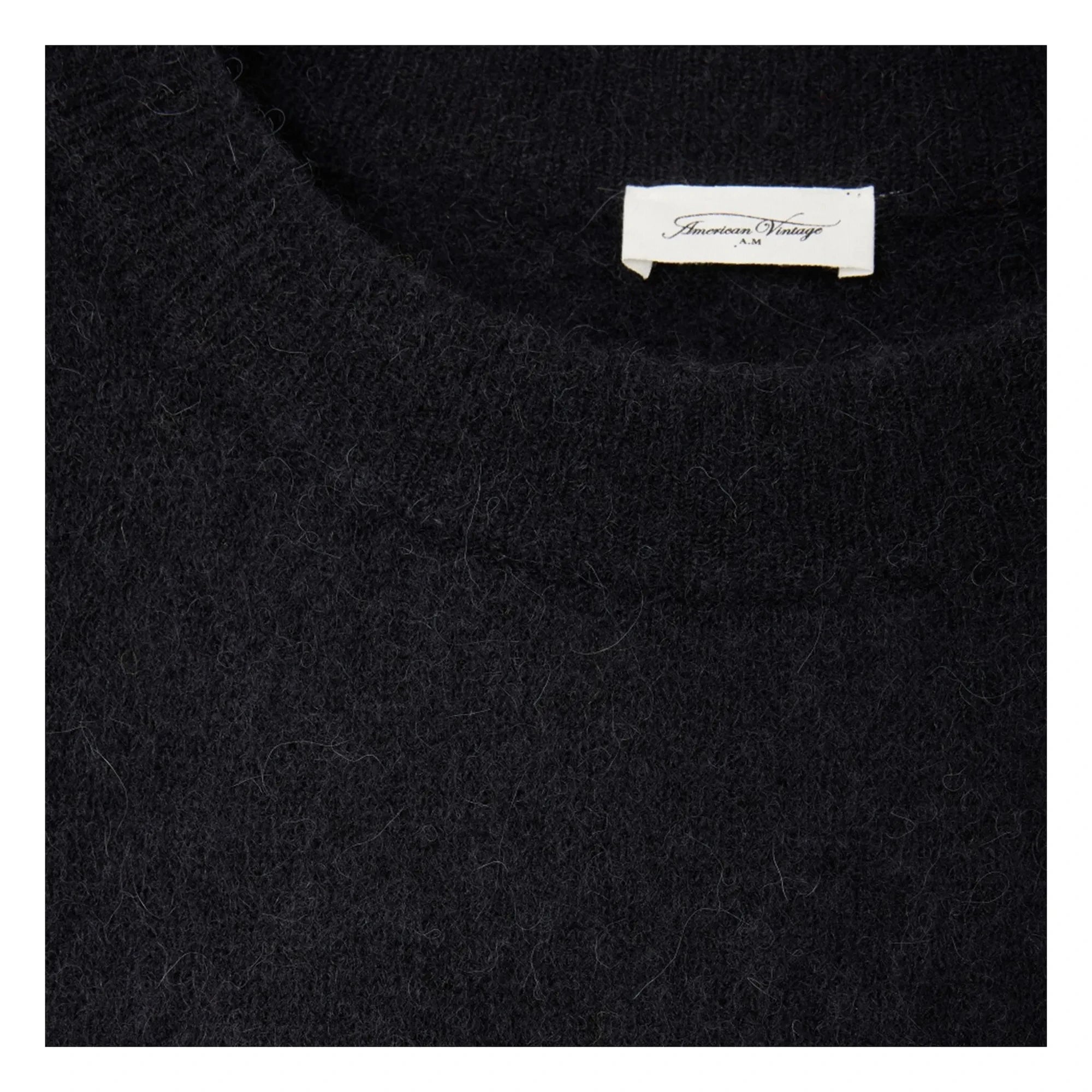 American Vintage - Suéter de alpaca y lana con cuello barco Vitow | Negro