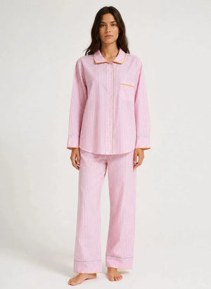 Folkloore - Pijama de Rayas - Colección para Mujeres | Rosa Pálido