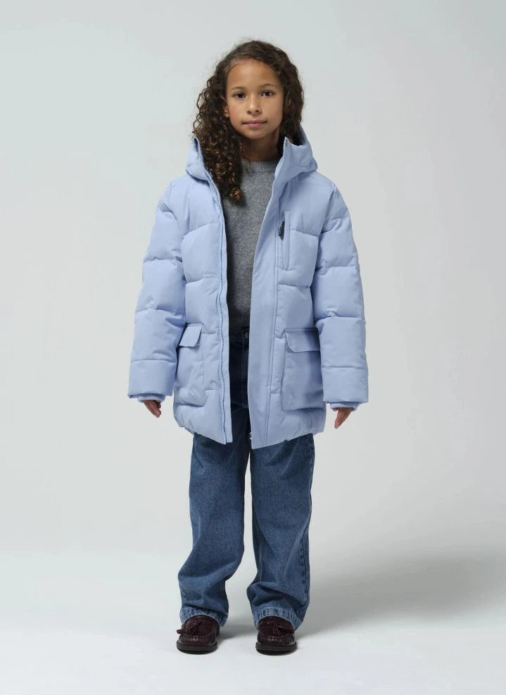 Gosoaky - Tiger Eye Abrigo Acolchado Impermeable de Plumón | Azul claro