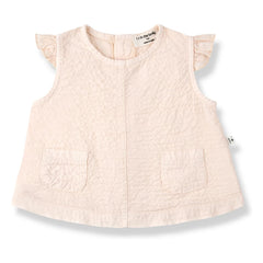 1+ in the family - Conjunto de blusa y braguita Apolonia Seersucker | Beige rosa