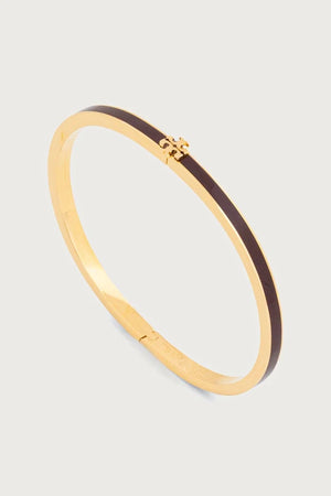 Pulsera Tory Burch de latón y esmalte para mujer Thin Icon