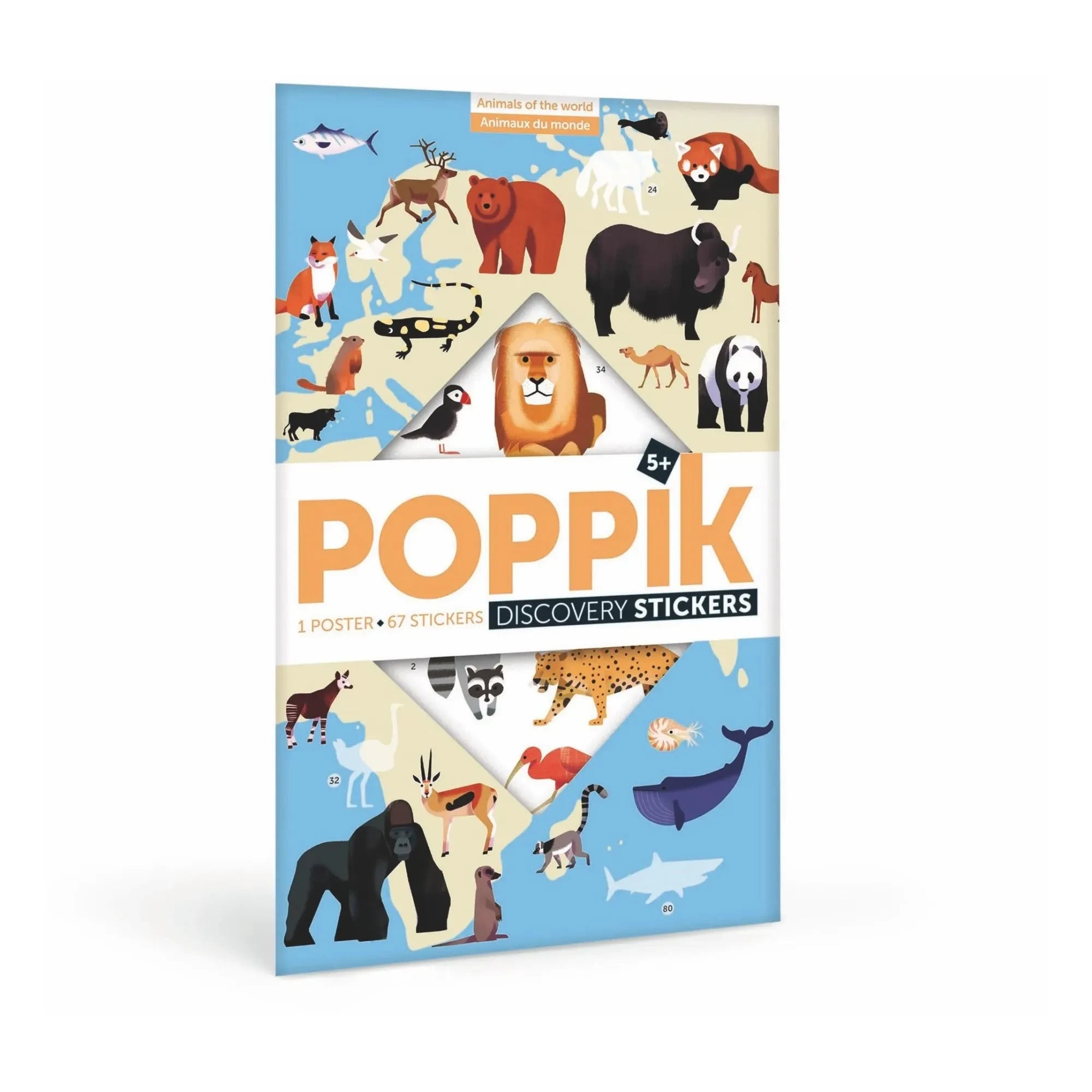 Poppik - Póster de Animales + Pegatinas