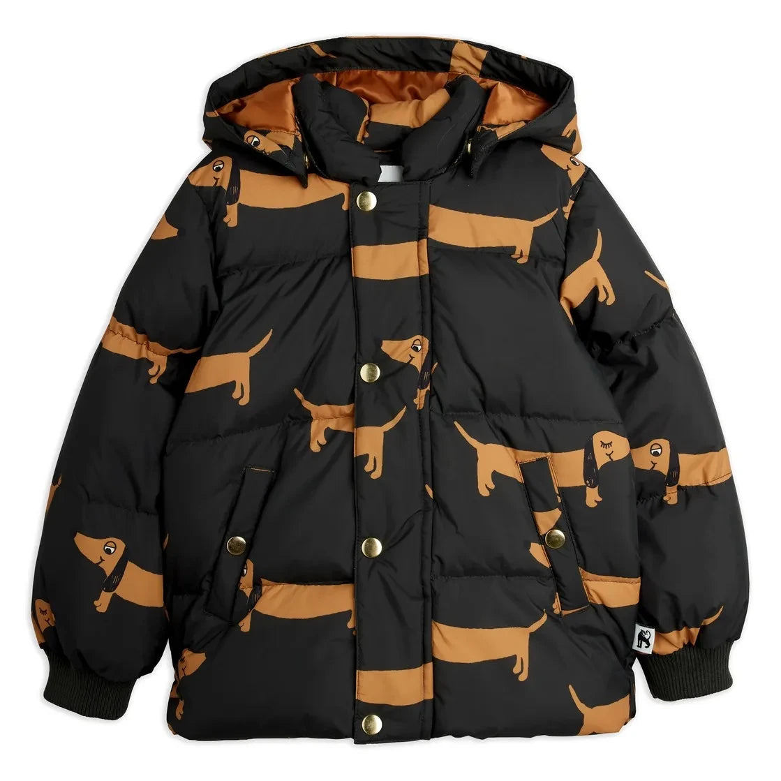 Mini Rodini - Dogs Chaqueta acolchada con relleno de fibra reciclada | Negro