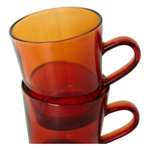 HKliving - Tazas de café de los 70 - Juego de 4 | Ámbar