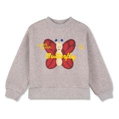 Wynken - Sudadera con mariposas | Gris jaspeado