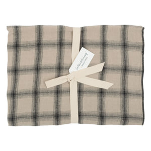 Le Monde Sauvage - Funda de almohada de lino lavado Highlands | Rosa beige