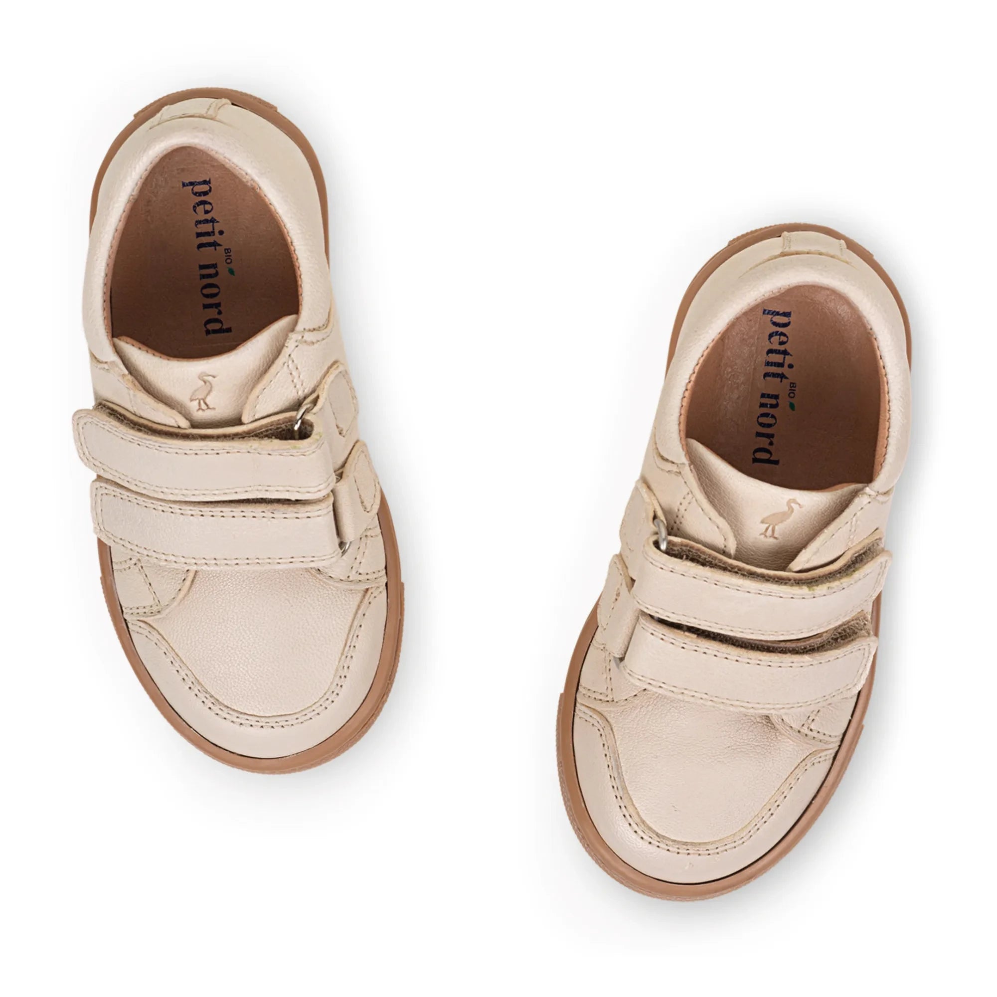Petit Nord - Zapatillas bajas rayadas | Crema
