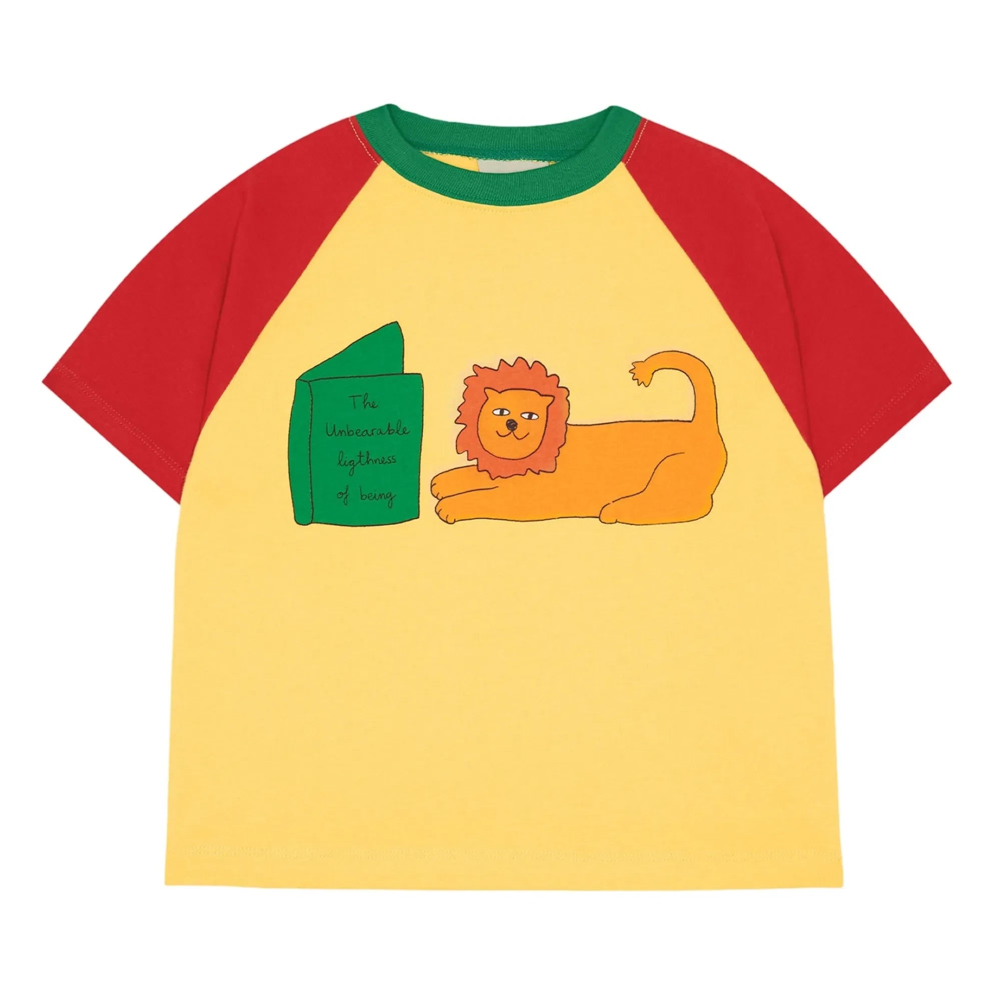 Camiseta extragrande The Campamento - León de algodón orgánico | Amarillo
