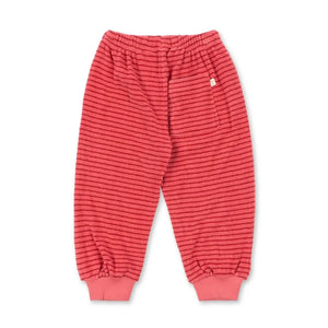 Konges Sløjd - Jogger de algodón orgánico a rayas Itty | Rosa
