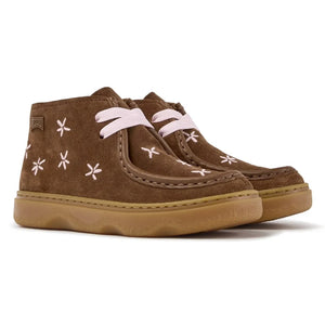 Camper - Botas Kiddo con cordones florales | Marrón
