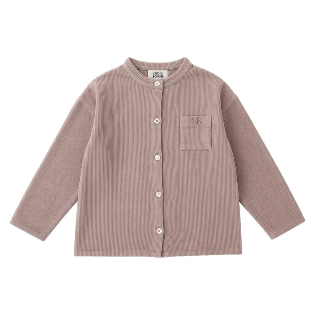 Studio Bohème - Camisa de terciopelo de algodón orgánico Jim Ribana | Taupe marrón