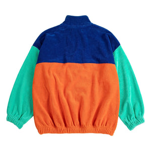 Bobo Choses - Sudadera de felpa de algodón orgánico con bloques de color | Naranja