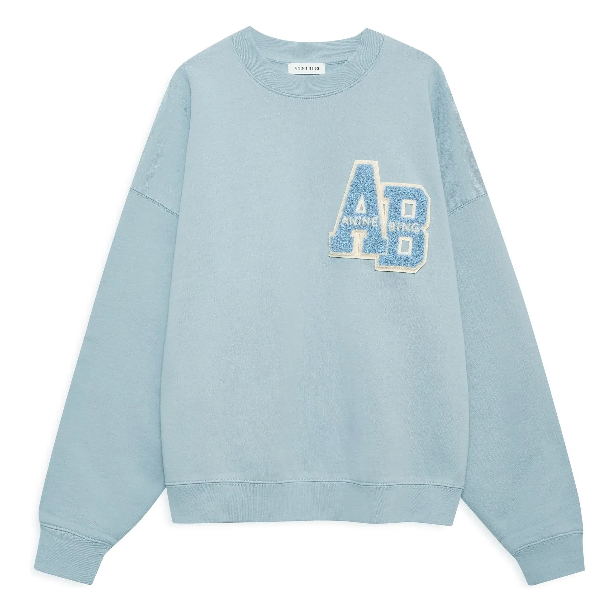 Anine Bing - Sudadera oversize Miles Letterman | Azul Claro
