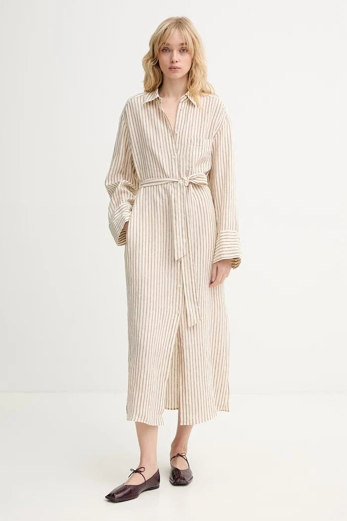Marc O'Polo vestido camisero de lino